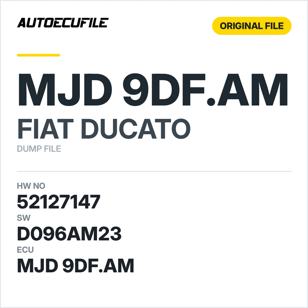 FIAT DUCATO MJD 9DF.AM 52127147 D096AM23 DUMP
