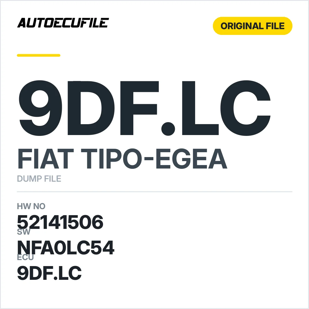 FIAT EGEA 9DF.LC 52141506 NFA0LC54 DUMP