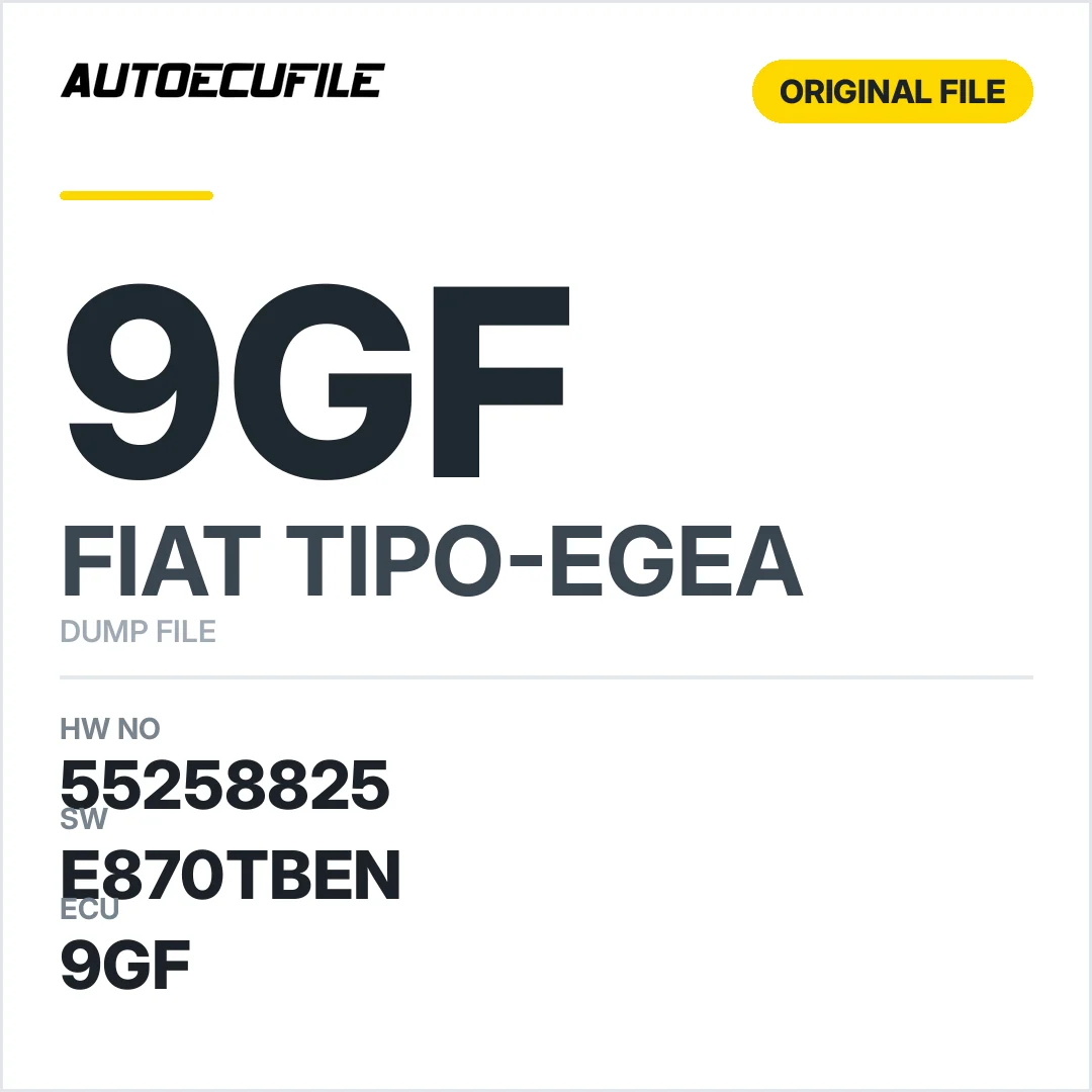FIAT EGEA  9GF 55258825 E870TBEN DUMP