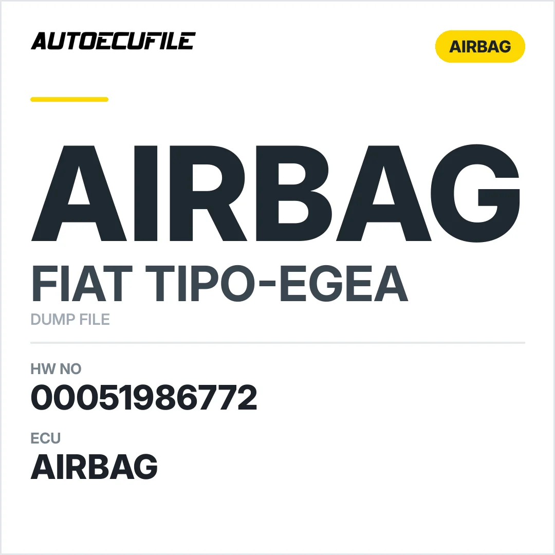 FIAT EGEA AIRBAG  00051986772 DUMP