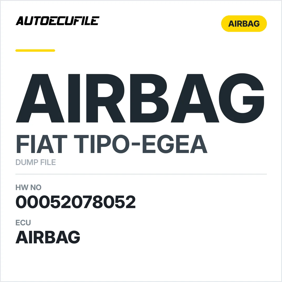 FIAT EGEA AIRBAG 00052078052 DUMP