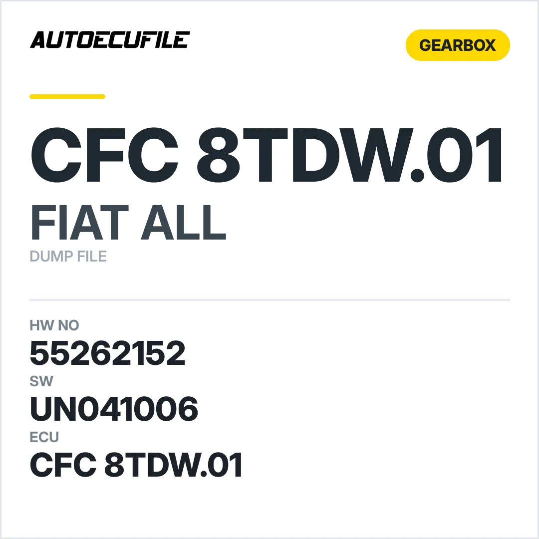 FIAT GEARBOX CFC 8TDW.01 55262152 UN041006 DUMP