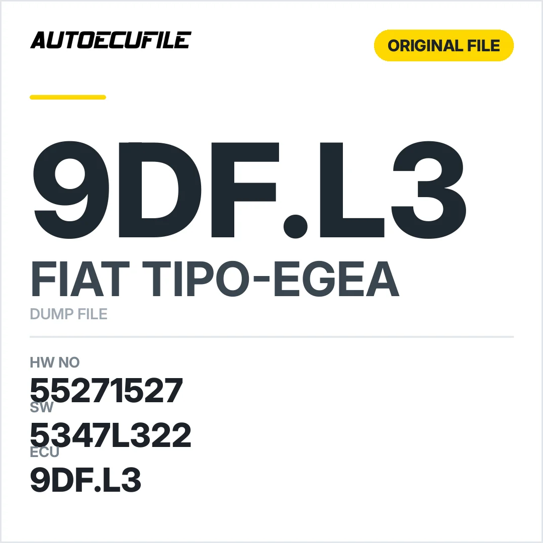 FIAT EGEA MJD 9DF.L3 55271527 5347L322 DUMP