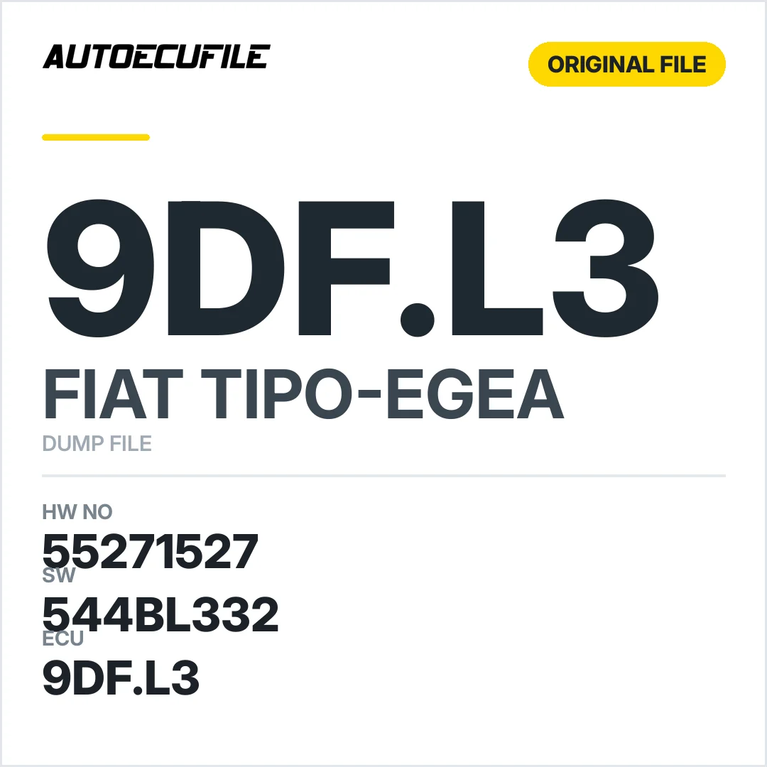 FIAT EGEA MJD 9DF.L3 55271527 544BL332 DUMP