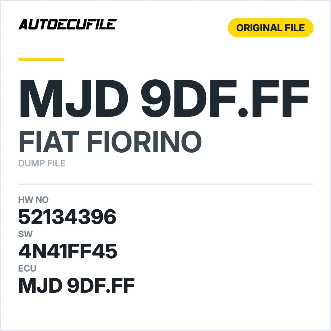 FIAT FIORINO MJD 9DF.FF 52134396 4N41FF45   DUMP