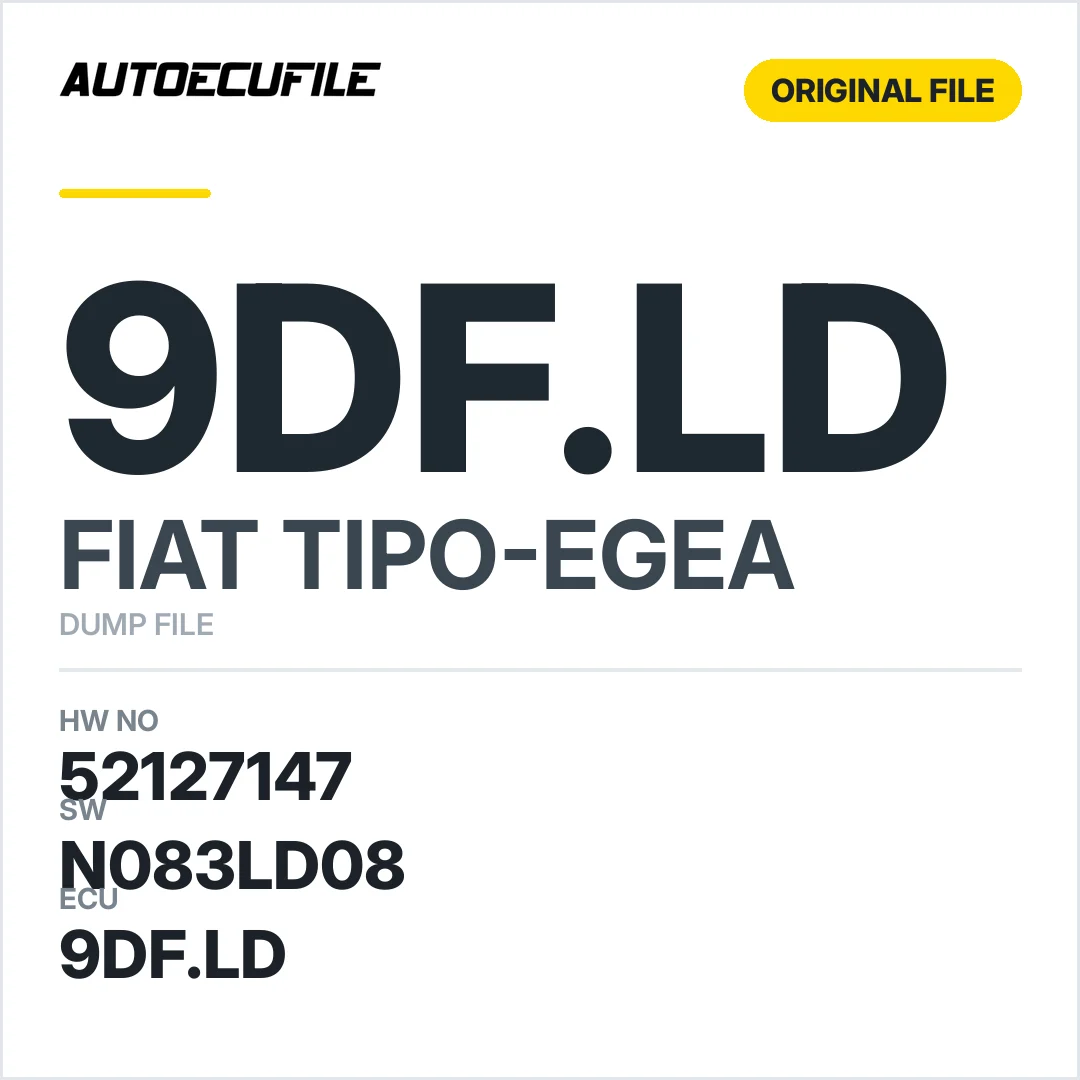 FIAT EGEA MJD 9DF.LD 52127147 N083LD08 DUMP