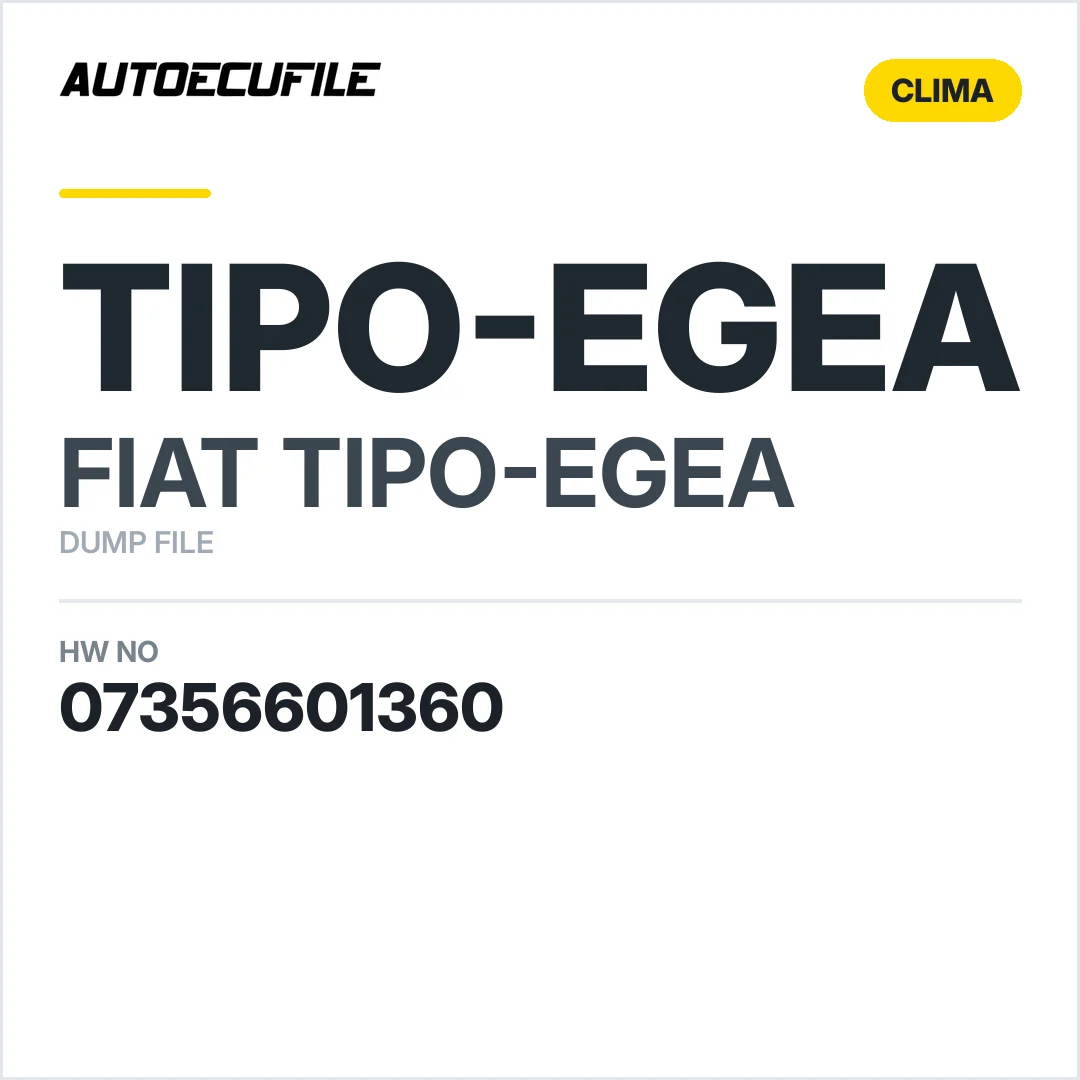 FIAT EGEA-TIPO CLIMA CONTROL 07356601360 839152Z DUMP