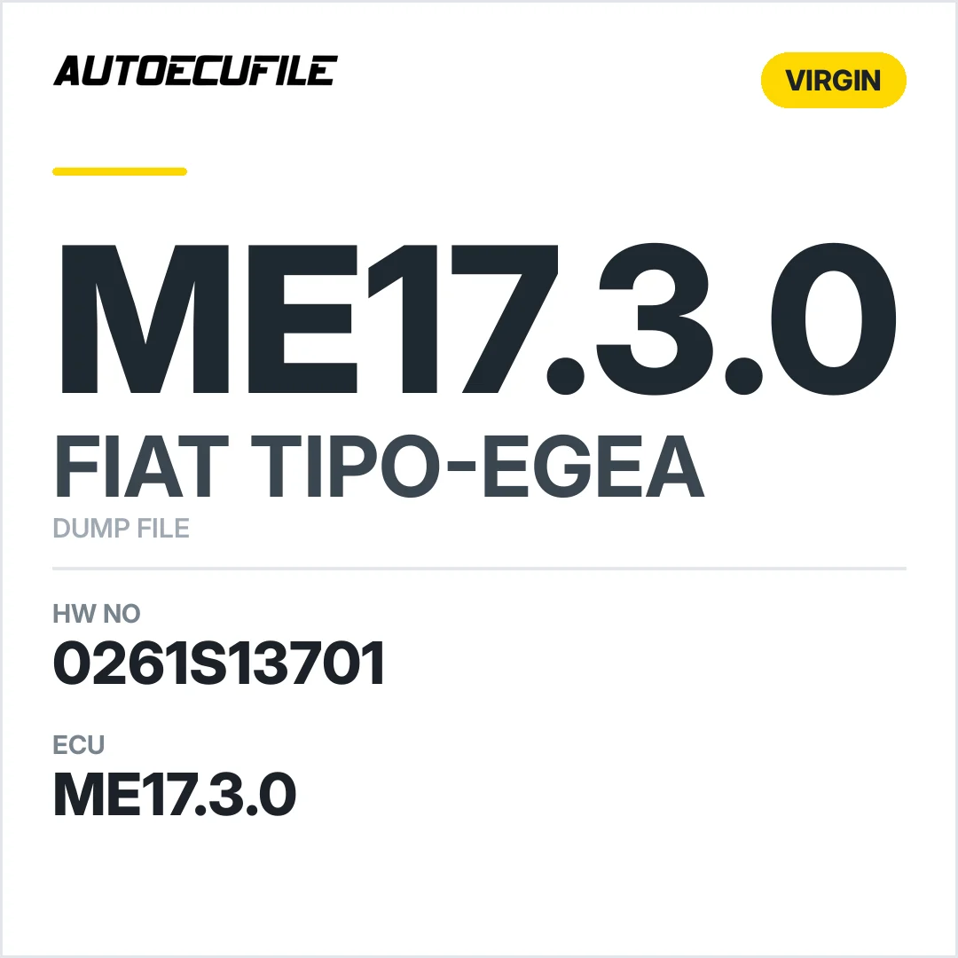 FIAT EGEA-TIPO ME17.3.0 0261S13701 VIRGIN DUMP