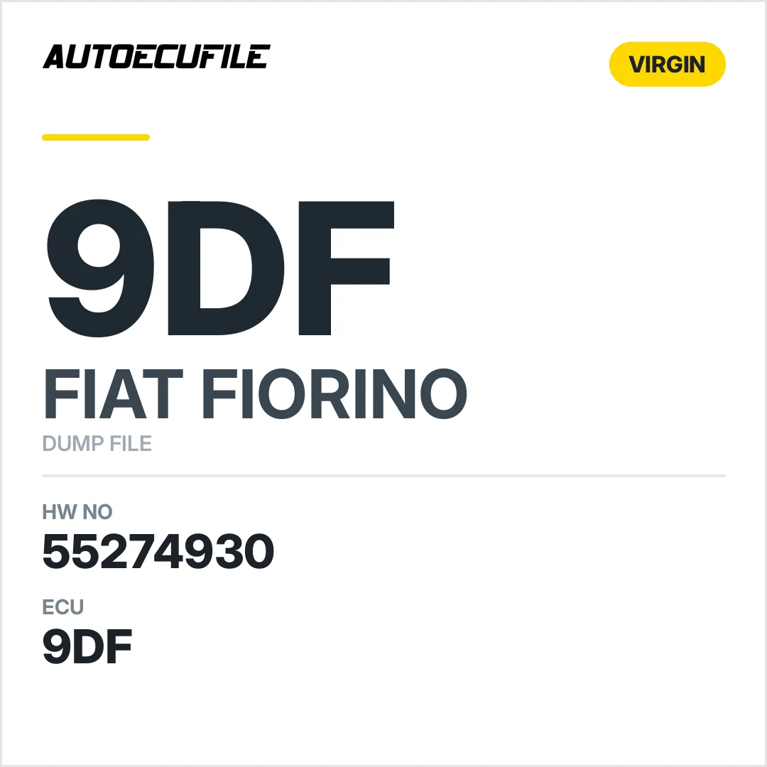 FIAT  FIORINO 9DF 55274930 VIRGIN DUMP