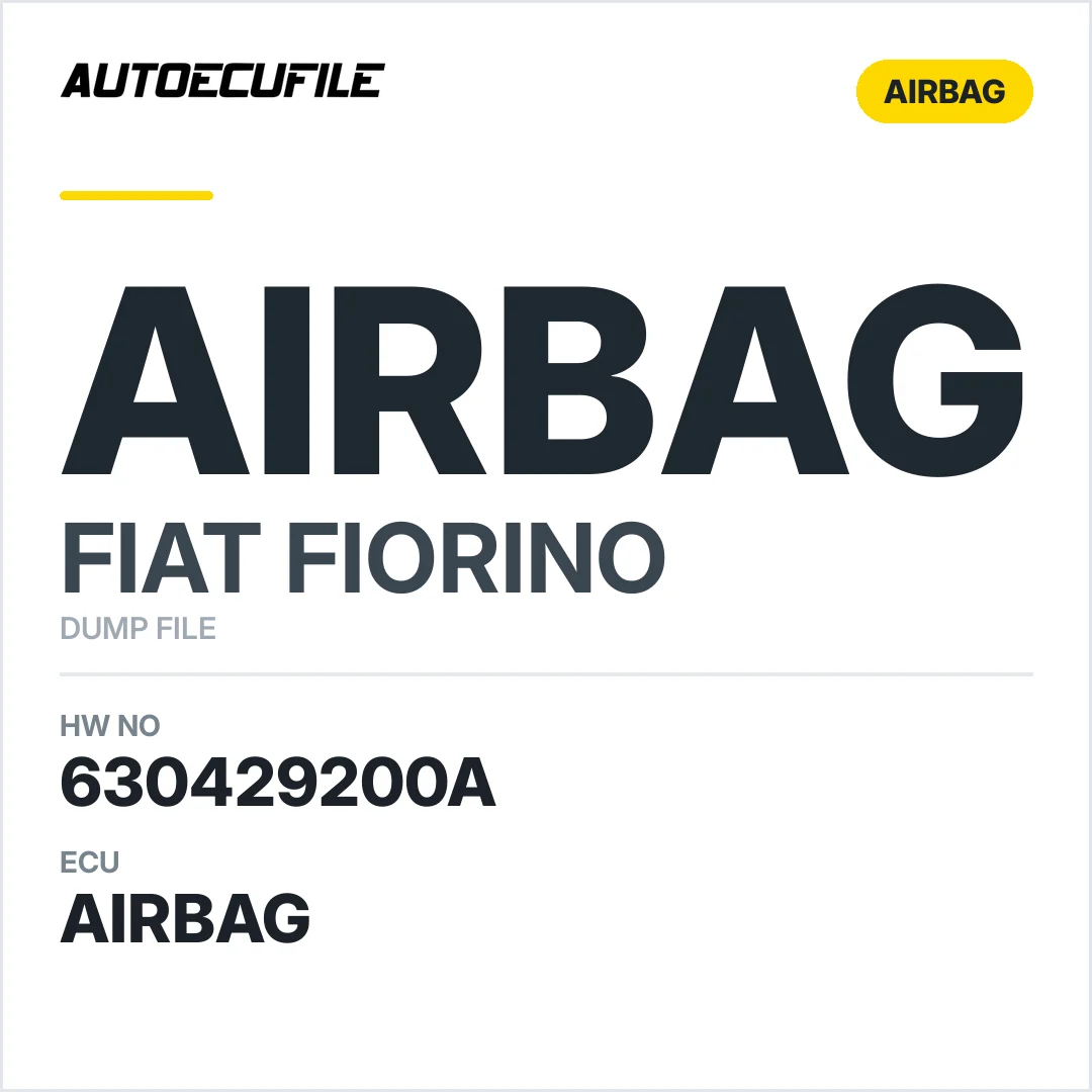 FIAT FIORINO AIRBAG 630429200 A DUMP