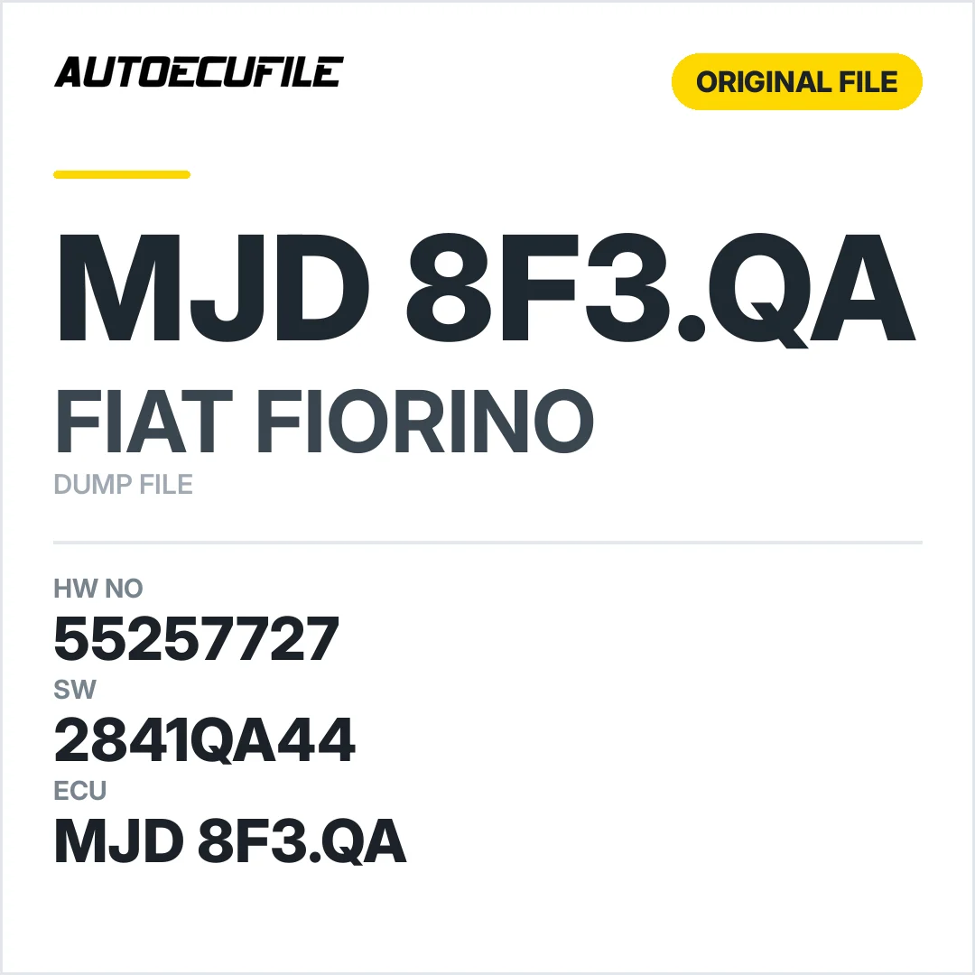 FIAT FIORINO MJD 8F3.QA 55257727 2841QA44 DUMP
