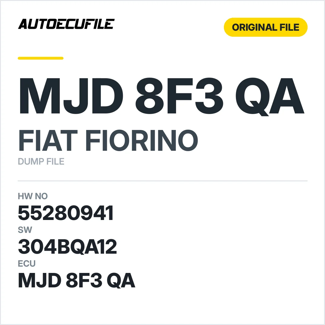 FIAT FIORINO MJD 8F3.QA 55280941 304BQA12 DUMP