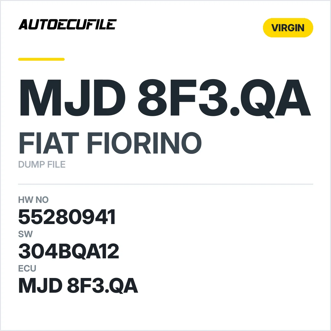 FIAT FIORINO MJD 8F3.QA 55280941 304BQA12 VIRGIN DUMP