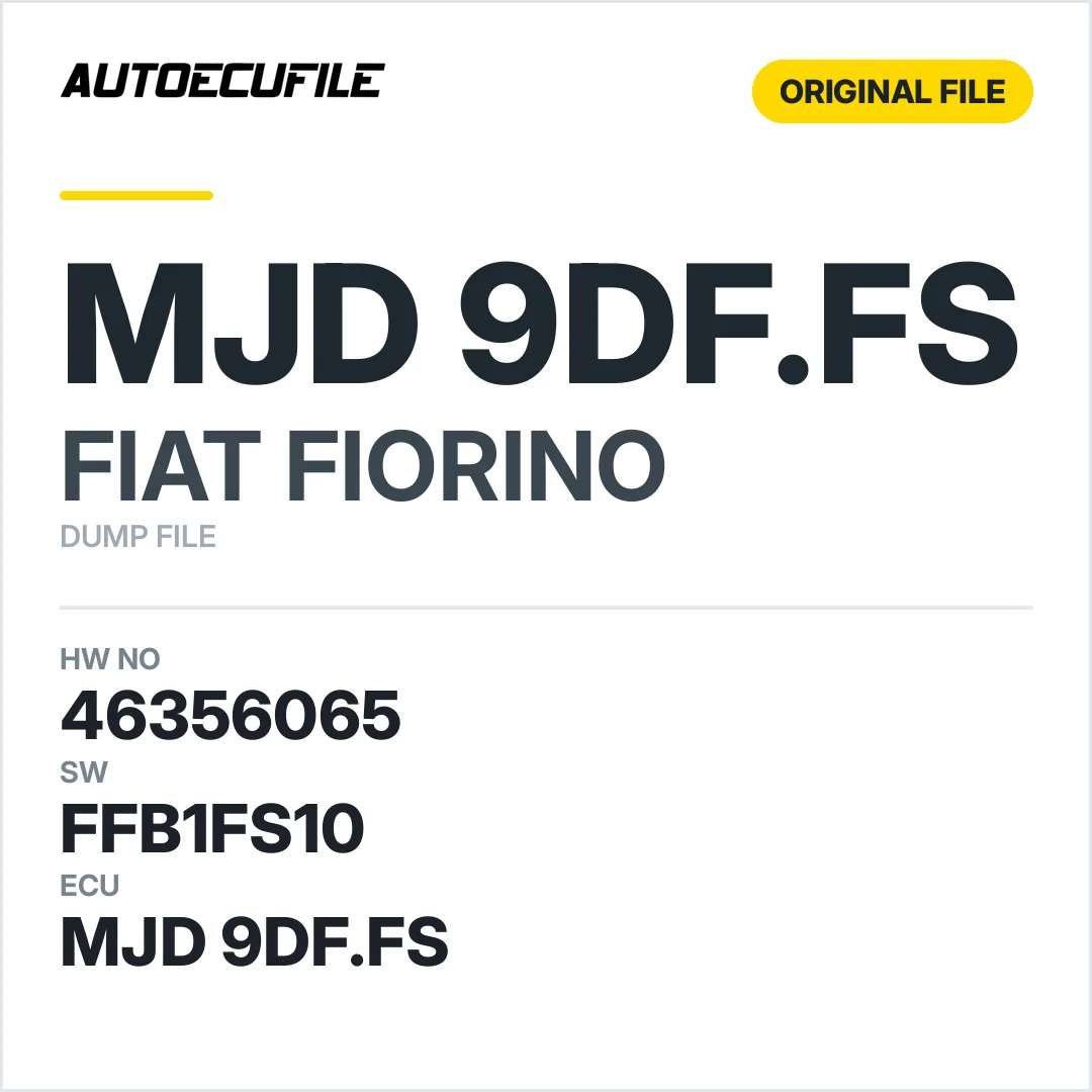FIAT FIORINO MJD 9DF.FS 46356065 FFB1FS10 DUMP