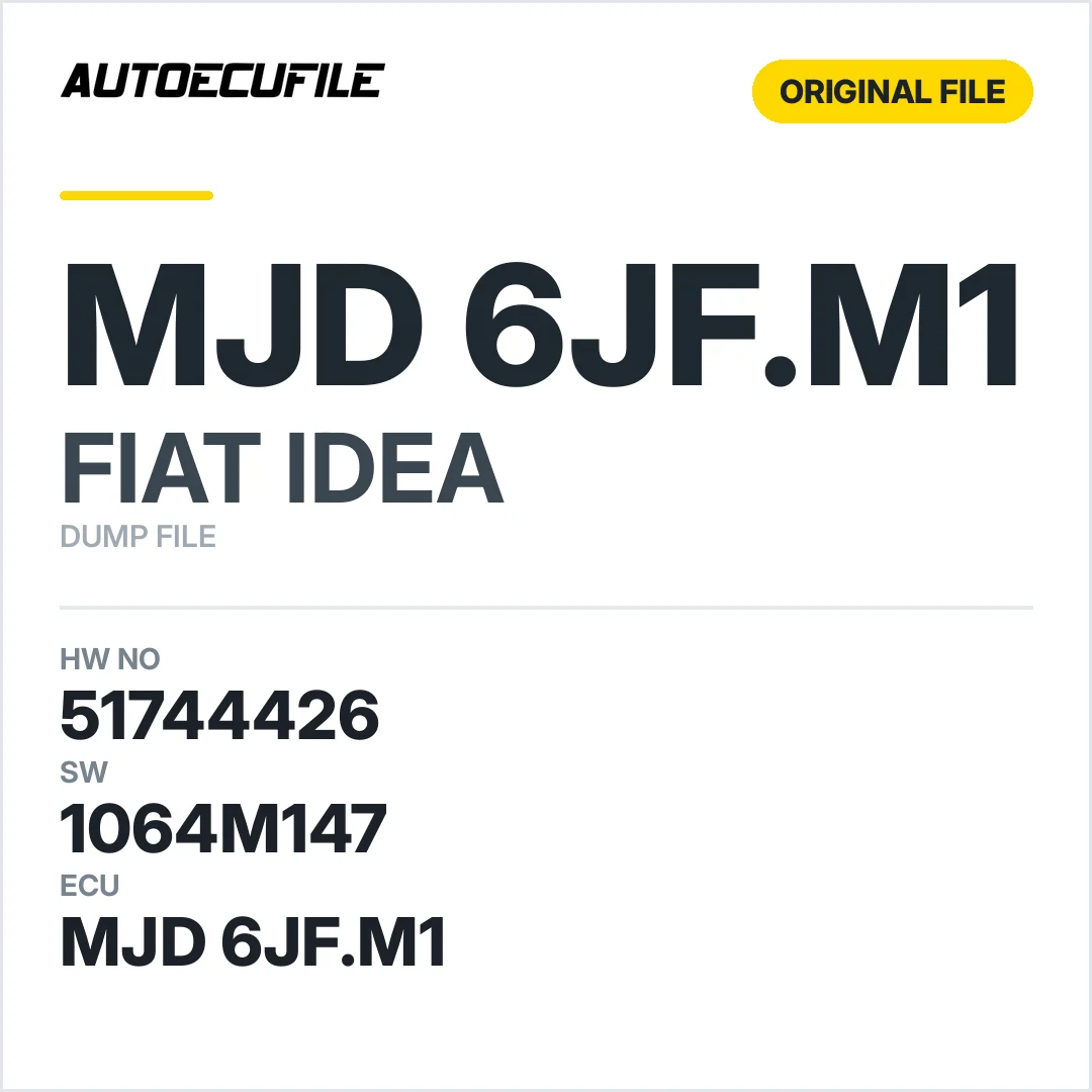 FIAT IDEA MJD 6JF.M1 51744426 1064M147 DUMP