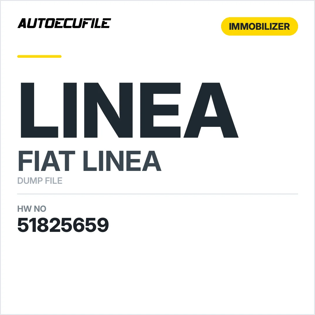 FIAT LINEA BODY COMPUTER 51825659 DUMP