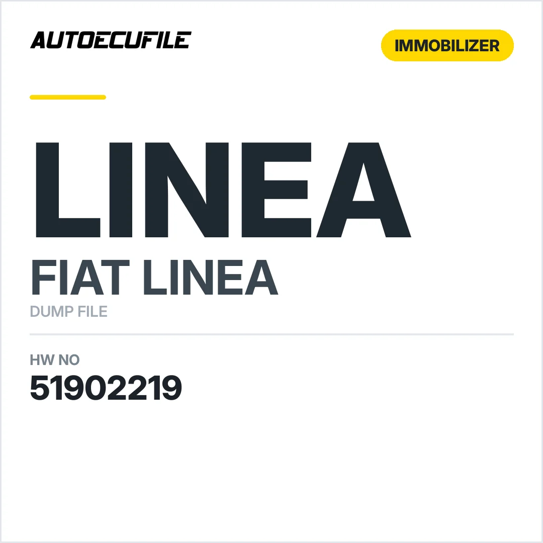 FIAT LINEA BODY COMPUTER 51902219 DUMP