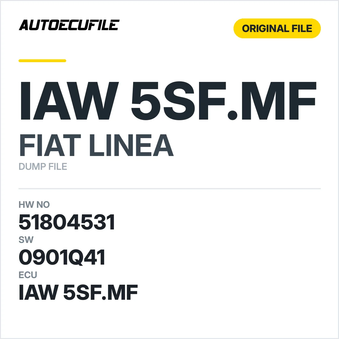 FIAT LINEA IAW 5SF.MF 51804531 0901Q41 DUMP