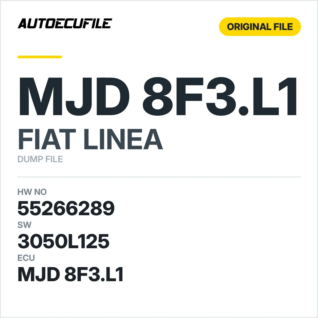 FIAT LINEA MJD 8F3.L1 55266289 3050L125 DUMP
