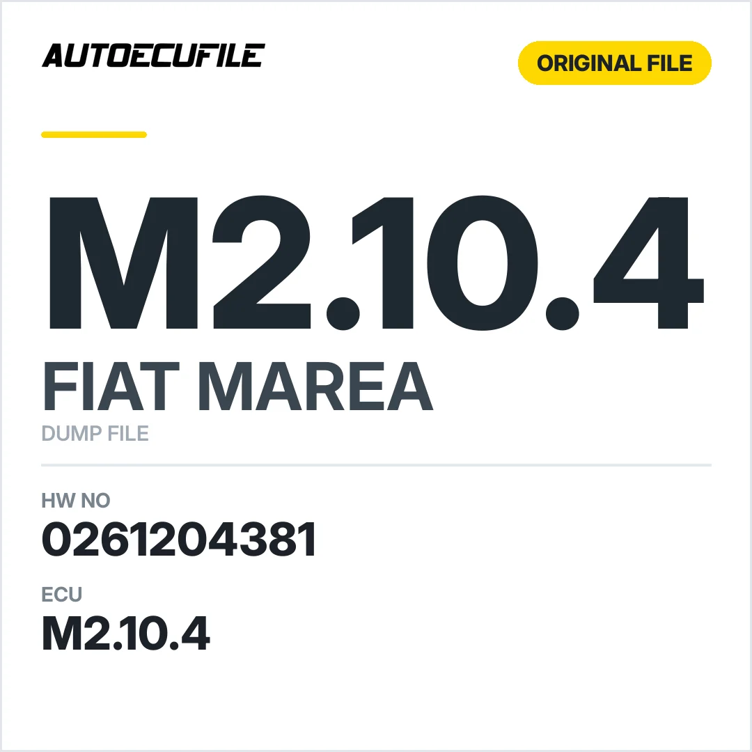 FIAT MAREA  M2.10.4 0261204381 DUMP