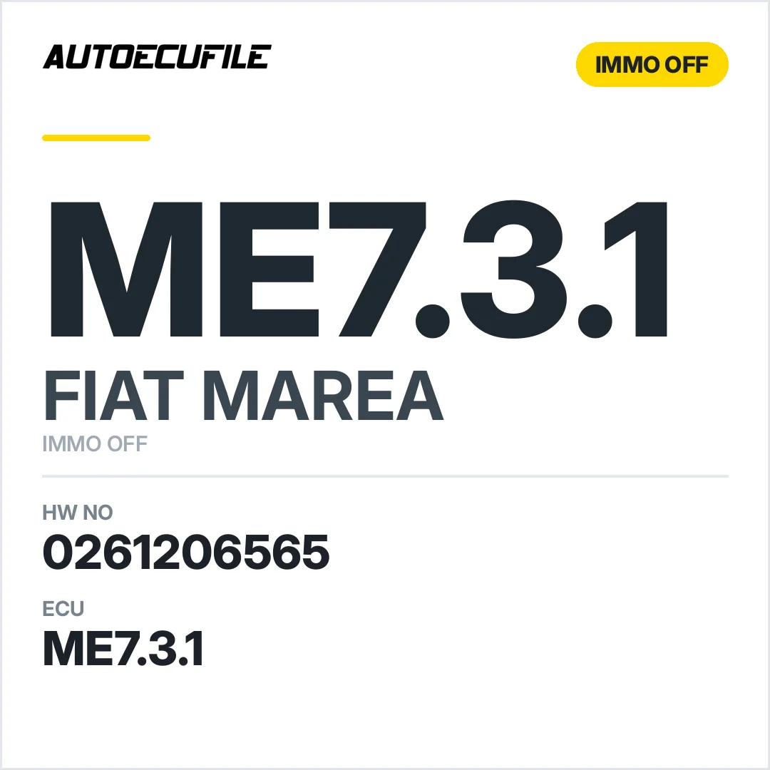 FIAT MAREA ME7.3.1 0261206565 IMMO OFF