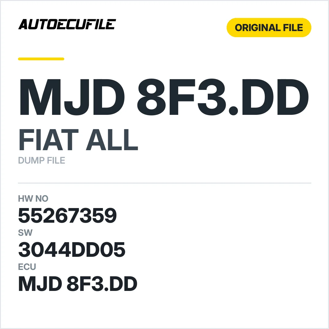 FIAT MJD 8F3.DD 55267359 3044DD05 DUMP