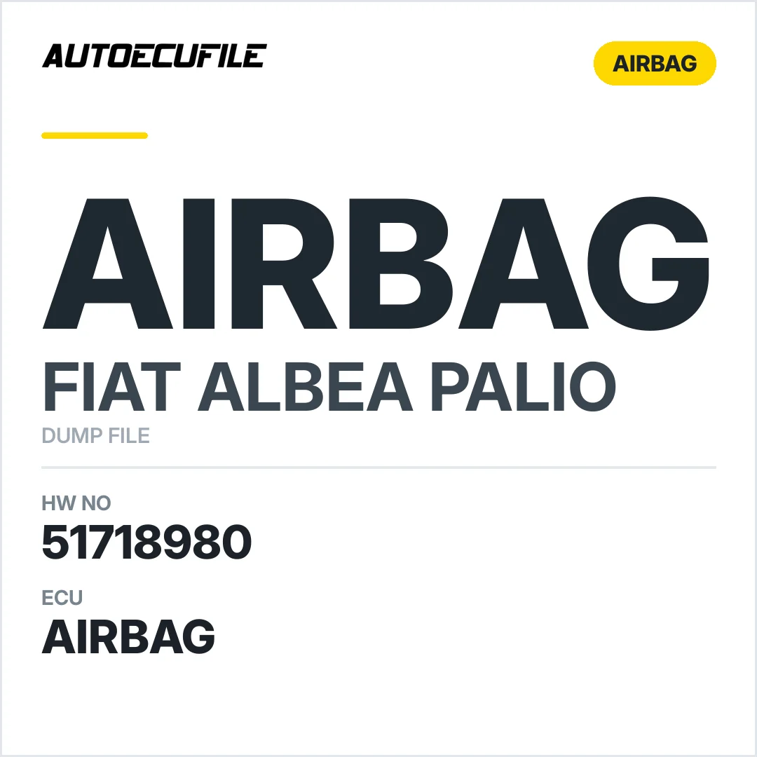 FIAT PALIO-ALBEA AIRBAG 51718980 331379 DUMP