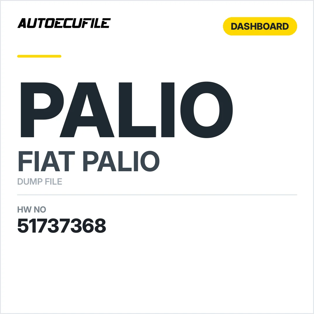 FIAT PALIO DASH BOARD 51737368 DUMP