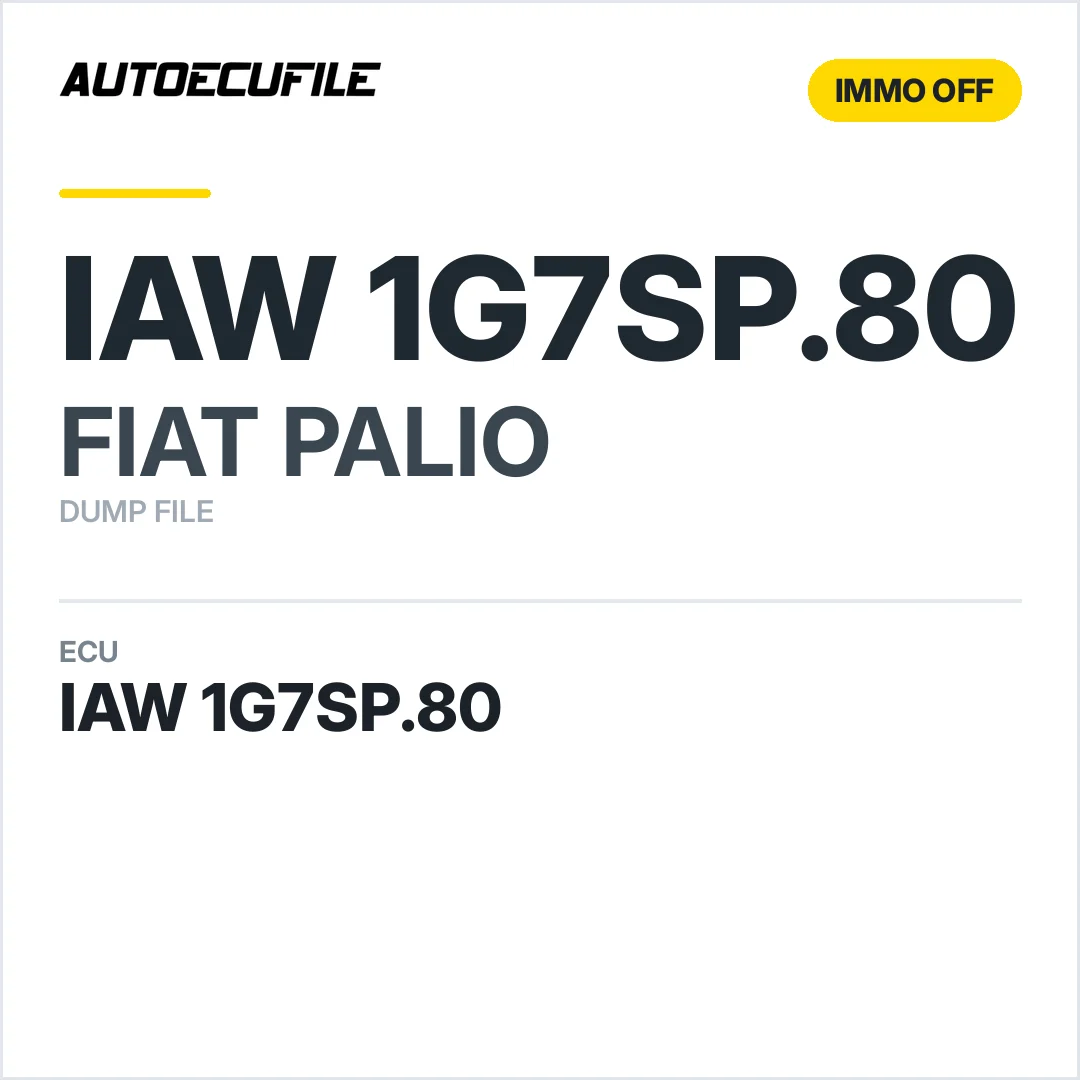 FIAT PALIO IAW 1G7SP.80 IMMO OFF DUMP