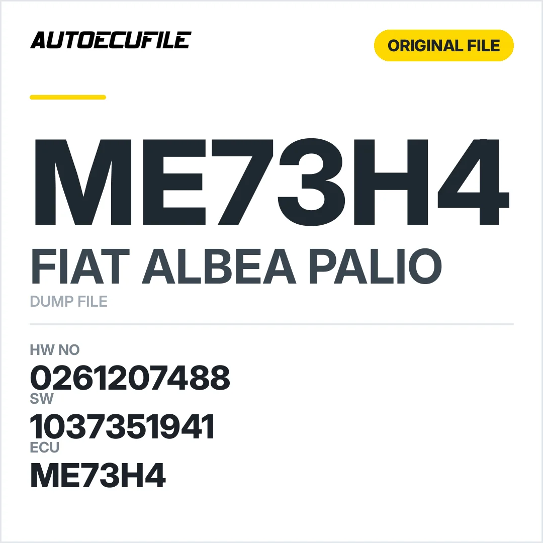 FIAT PALIO ME73H4 0261207488  1037351941 DUMP