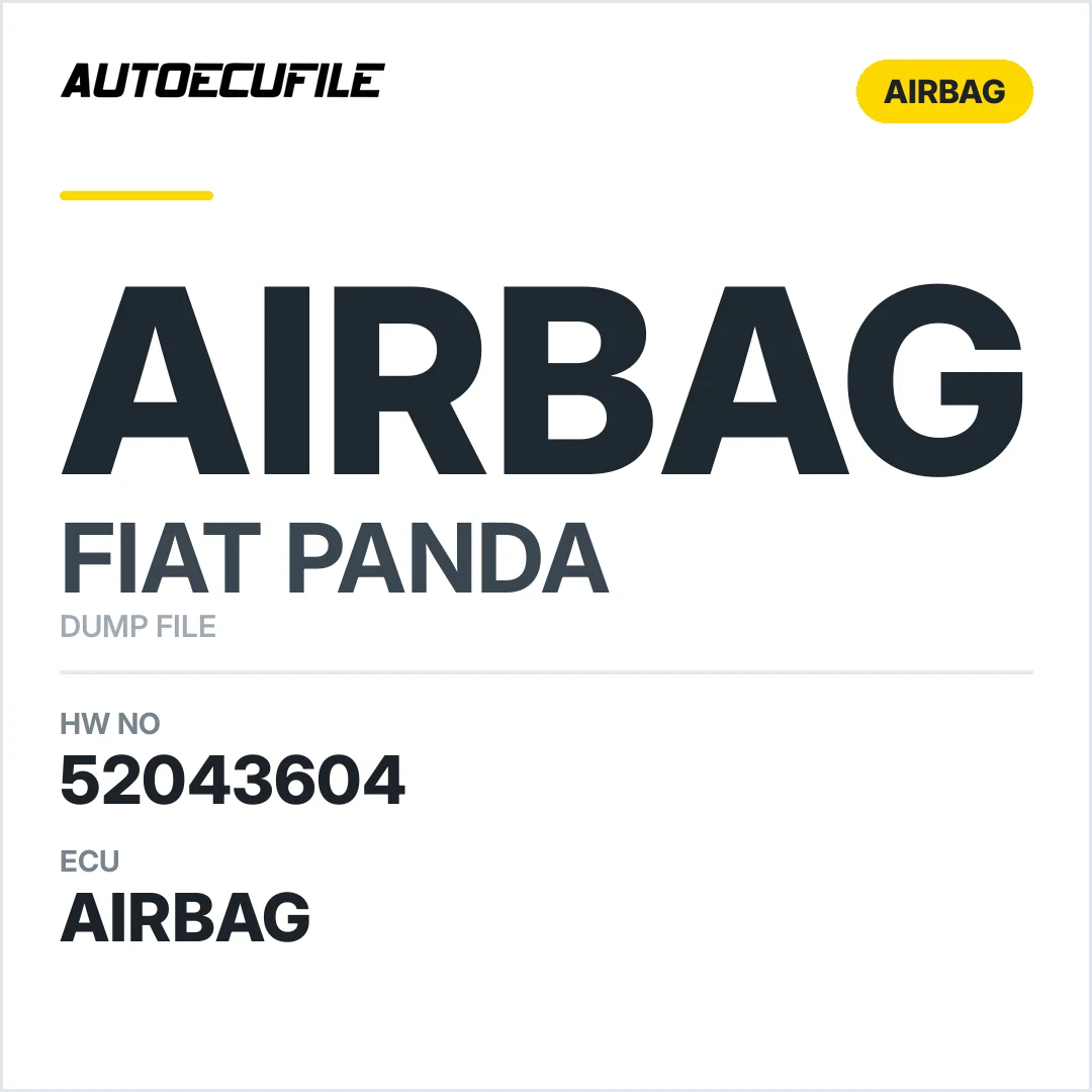 FIAT PANDA AIRBAG 52043604  DUMP