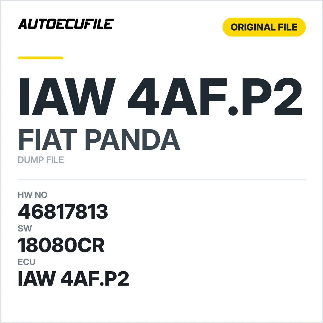 FIAT PANDA IAW 4AF.P2 46817813  18080CR  DUMP