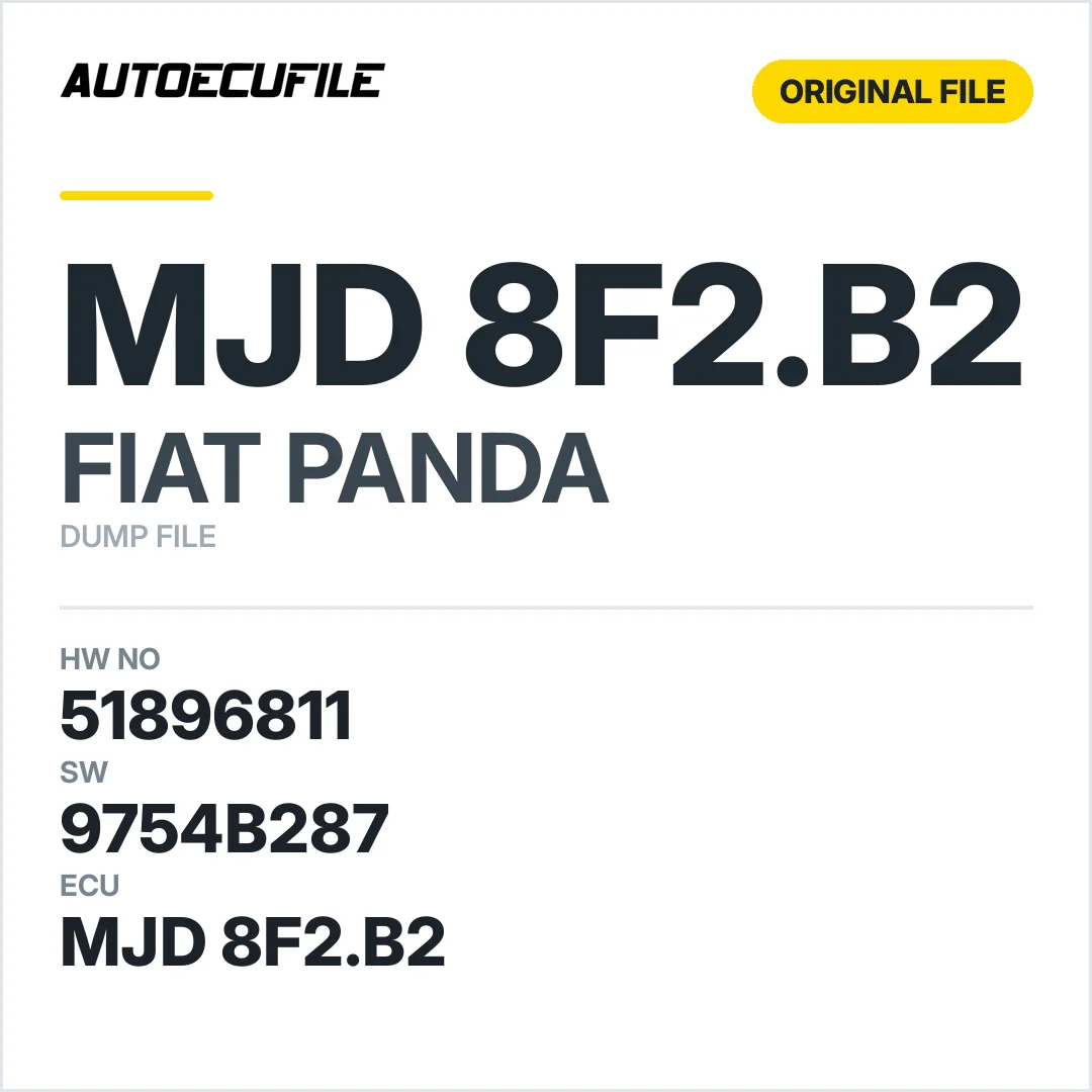 FIAT PANDA MJD 8F2.B2 51896811 9754B287 DUMP