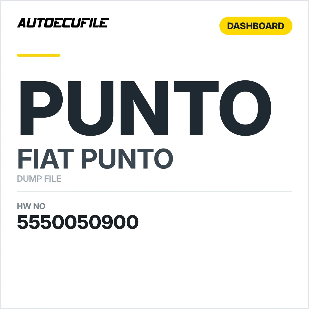FIAT PUNTO DASHBOARD 5550050900 DUMP