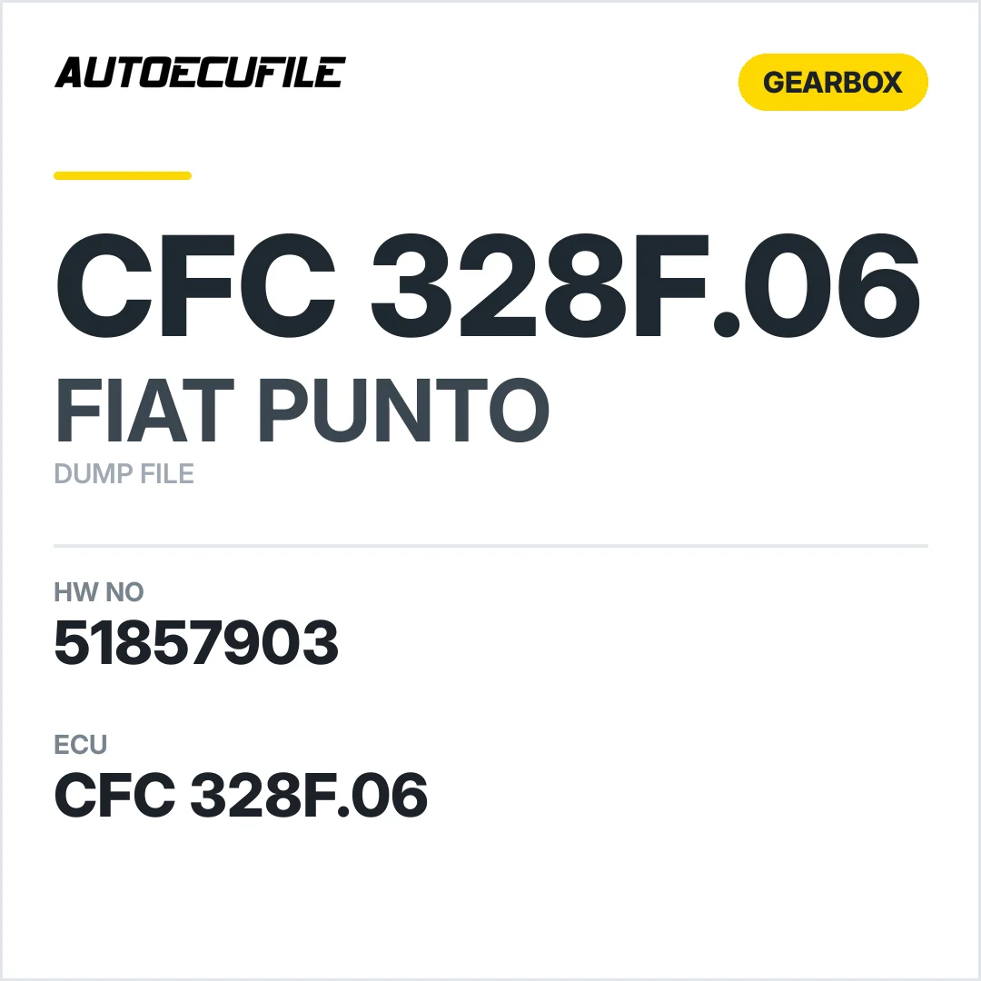 FIAT PUNTO GEARBOX CFC 328F.06 51857903 DUMP