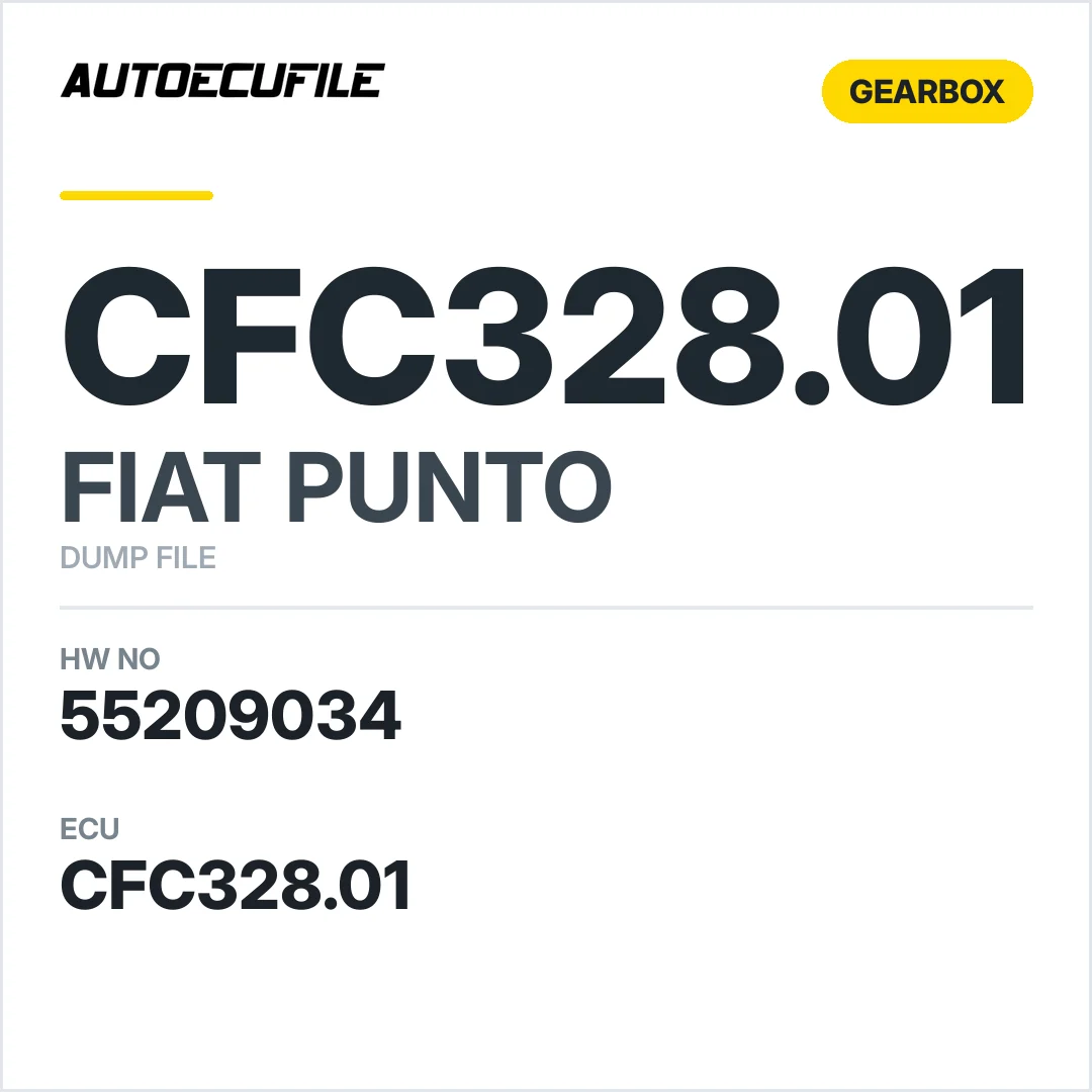 FIAT PUNTO GEARBOX CFC328.01 55209034 DUMP