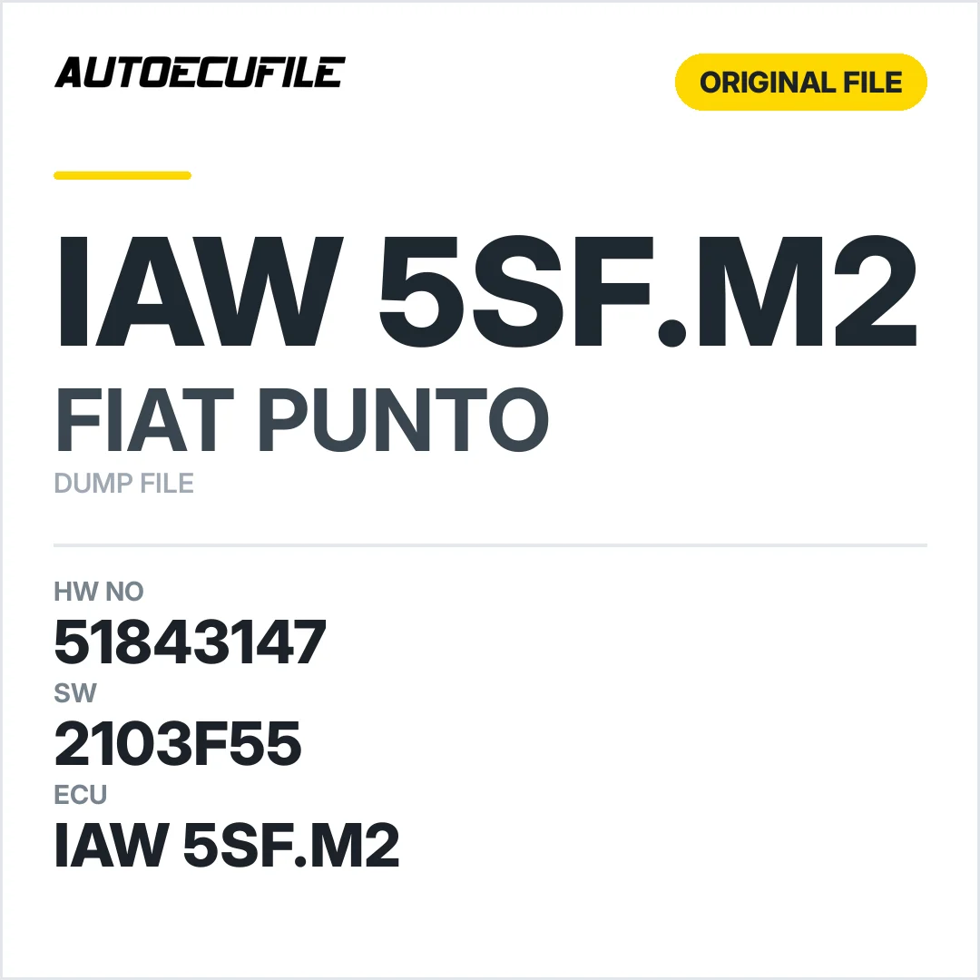 FIAT PUNTO  IAW 5SF.M2 51843147 2103F55 DUMP