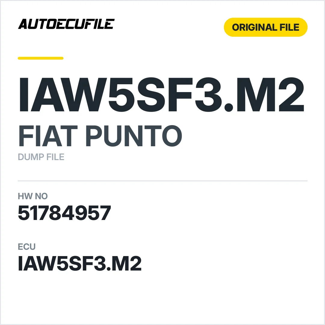 FIAT PUNTO IAW5SF3.M2 51784957 DUMP