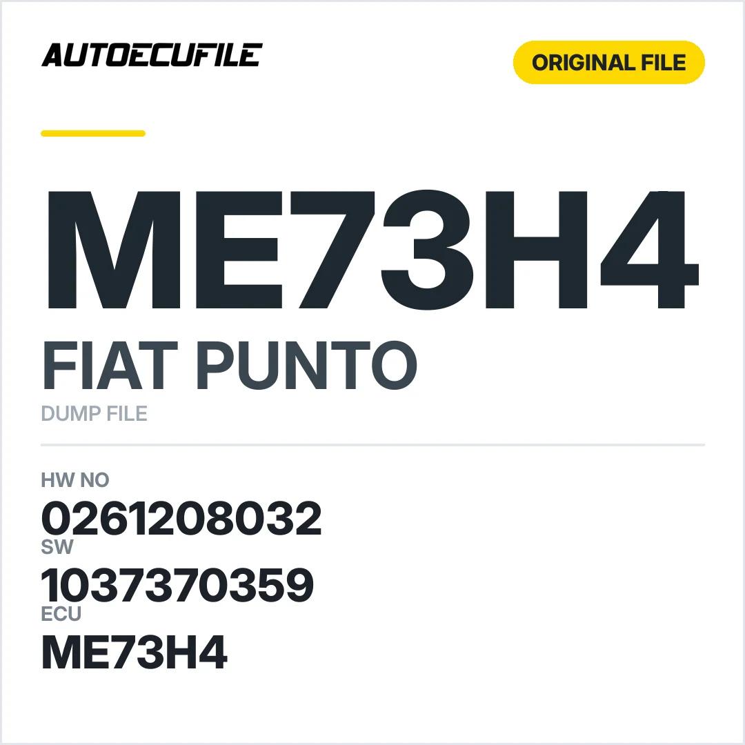 FIAT PUNTO ME73H4 0261208032 1037370359 DUMP