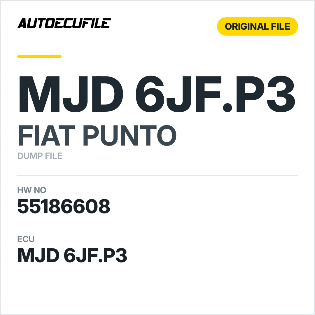 FIAT PUNTO MJD 6JF.P3 55186608 DUMP