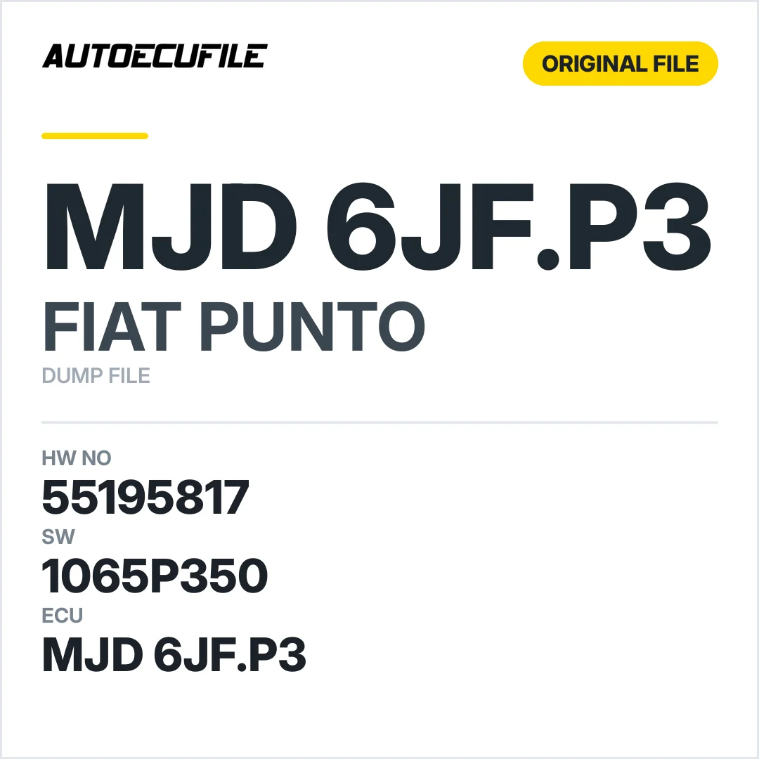 FIAT PUNTO MJD 6JF.P3 55195817 1065P350  DUMP
