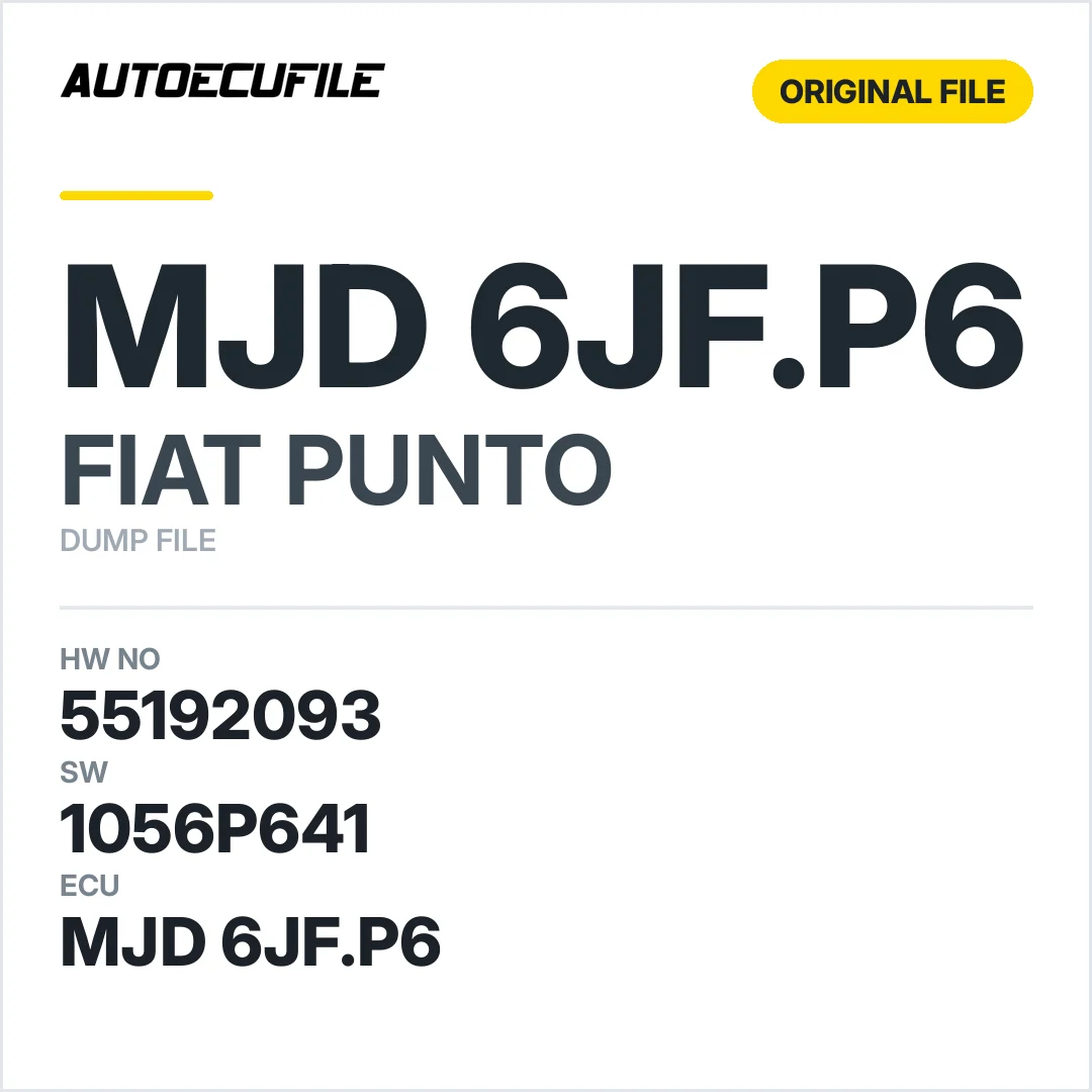 FIAT PUNTO MJD 6JF.P6 55192093 1056P641 DUMP