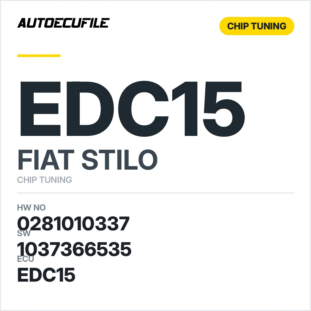 FIAT STILO EDC15 0281010337 1037366535 TUNED