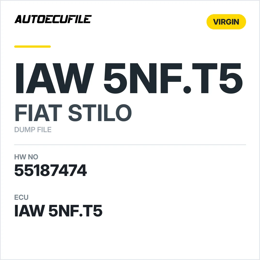 FIAT STILO IAW 5NF.T5 55187474 VIRGIN DUMP