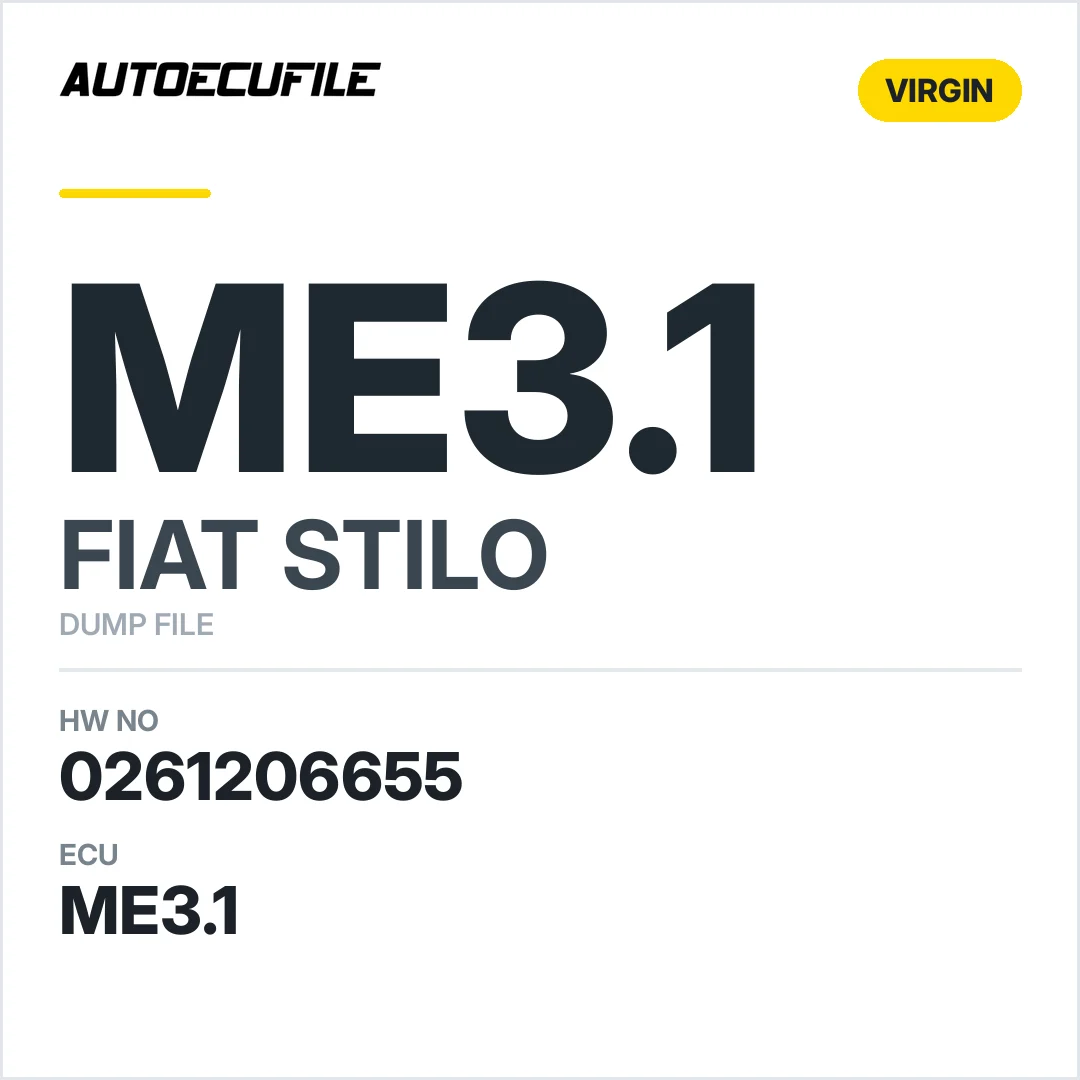 FIAT STILO ME3.1 0261206655 55184893 VIRGIN DUMP