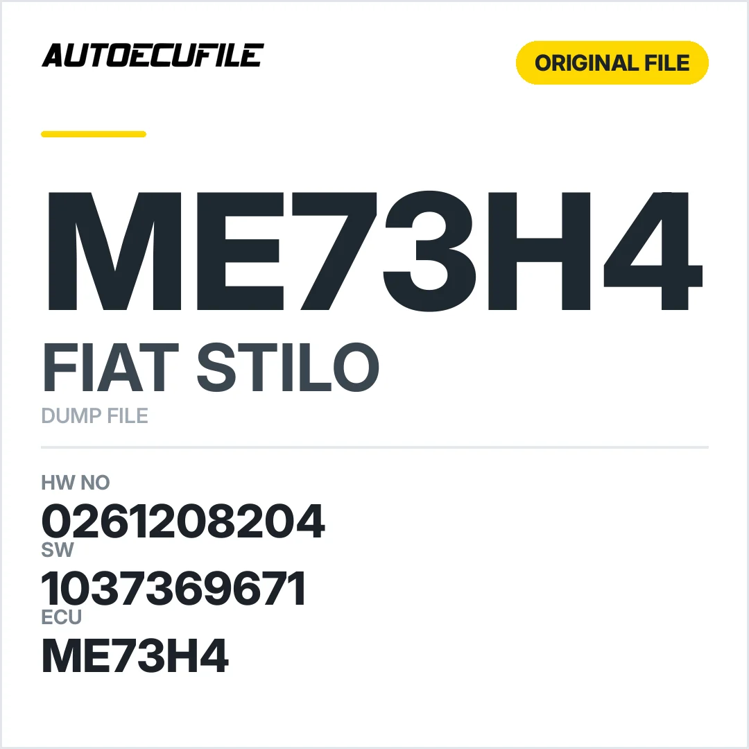 FIAT STILO ME73H4 0261208204 1037369671 DUMP