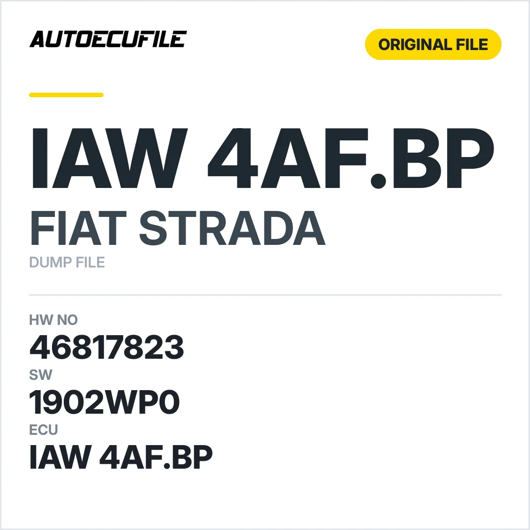 FIAT STRADA  IAW 4AF.BP 46817823 1902WP0 DUMP