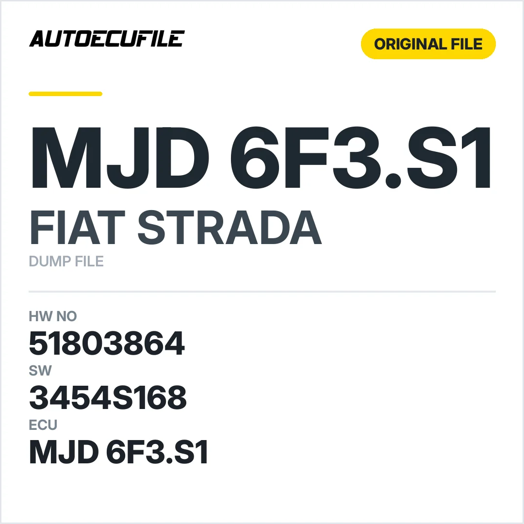 FIAT STRADA MJD 6F3.S1 51803864 3454S168 DUMP