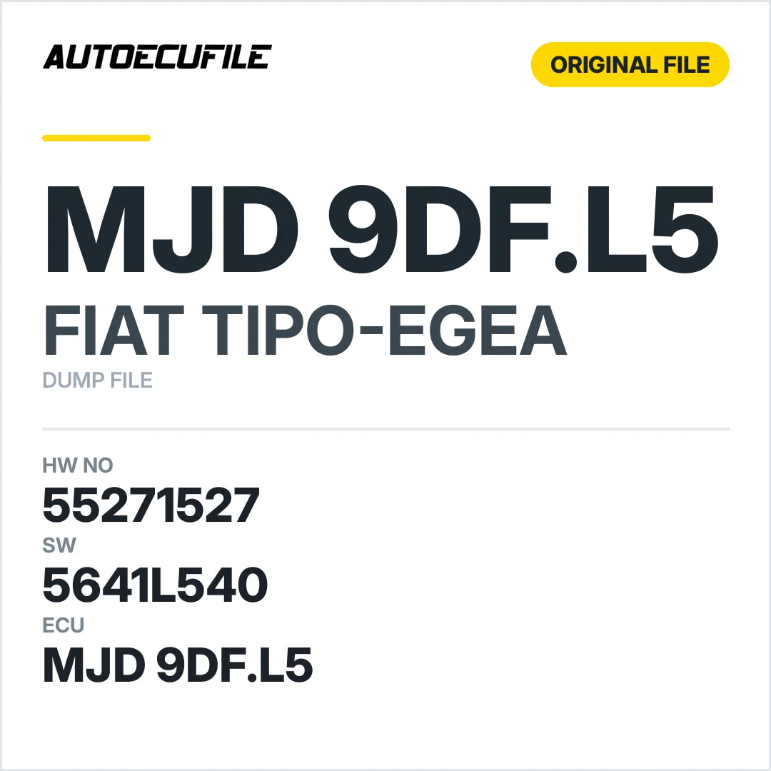 FIAT TIPO MJD 9DF.L5 55271527 5641L540 DUMP
