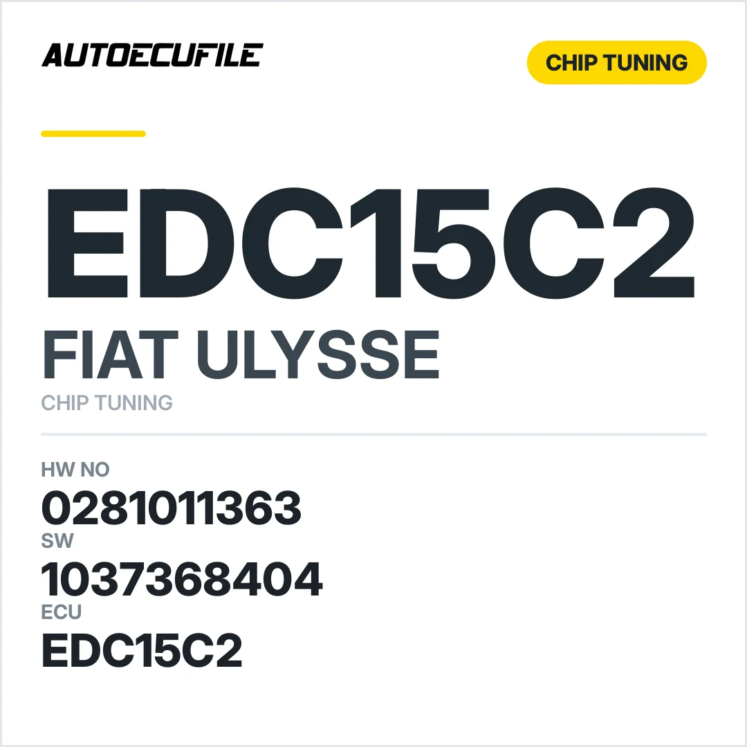 FIAT ULYSSE EDC15C2 0281011363 1037368404 TUNED
